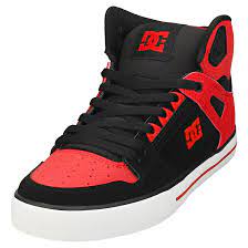 DC Shoes Pure High-top Wc Mens Red Black Casual Trainers | eBay